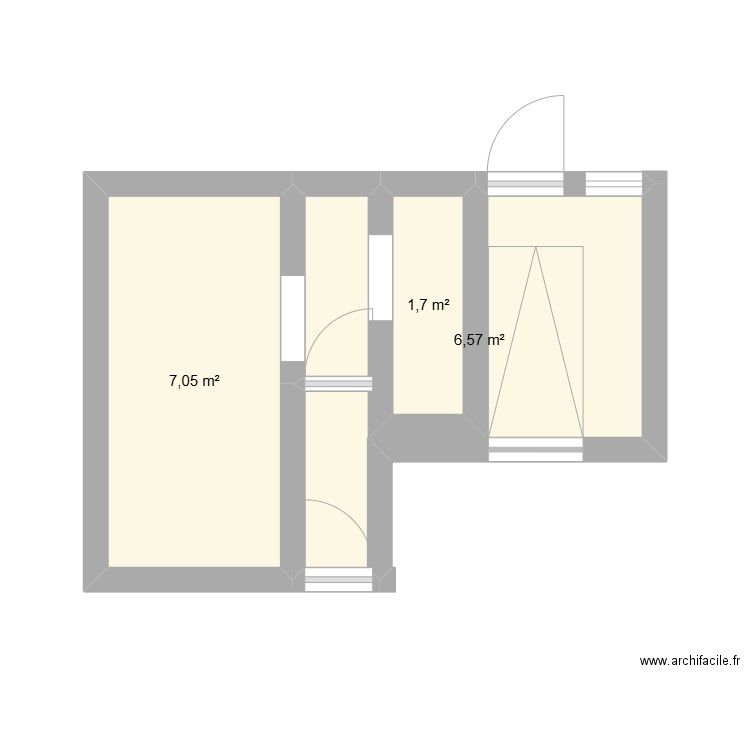 45 HAQUE BALKIS MAISON. Plan de 3 pièces et 15 m2