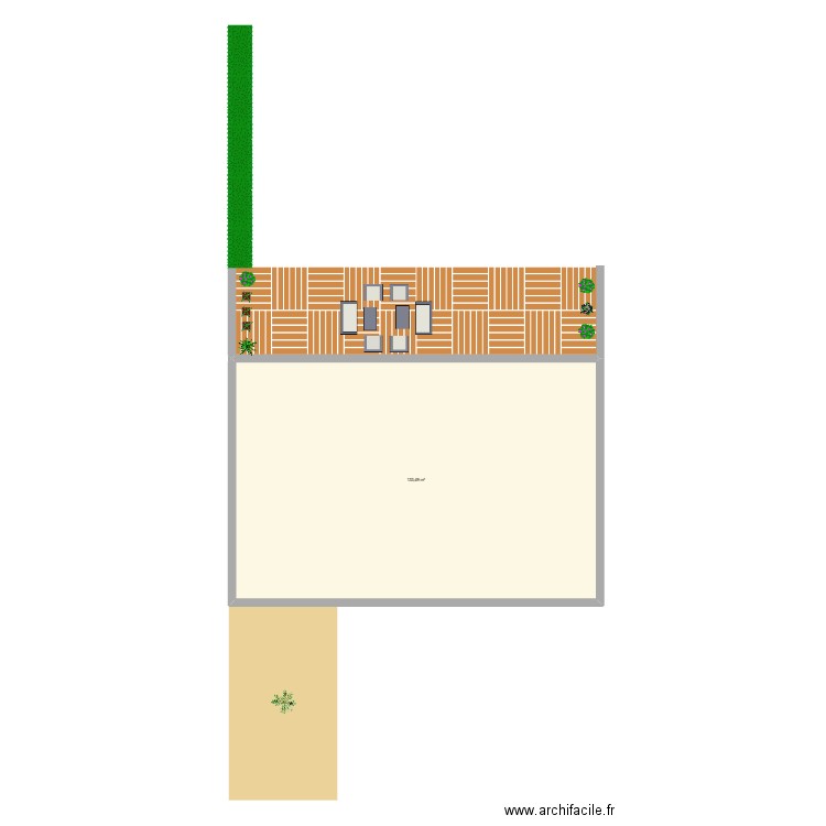 Plan 1 LEA. Plan de 1 pièce et 133 m2