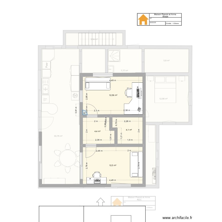 maisonV7. Plan de 17 pièces et 231 m2