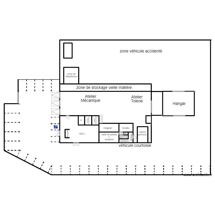 GGE DURTAL. Plan de 17 pièces et 196 m2