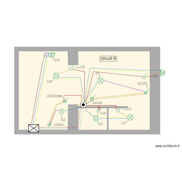 circuit 9. Plan de 1 pièce et 37 m2