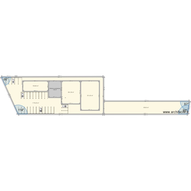 Plan duval. Plan de 6 pièces et 3649 m2