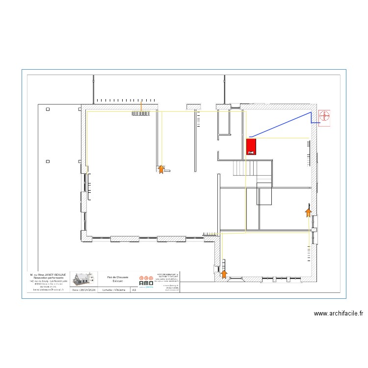 JENET BEAUNE - RdC version cuivre. Plan de 0 pièce et 0 m2