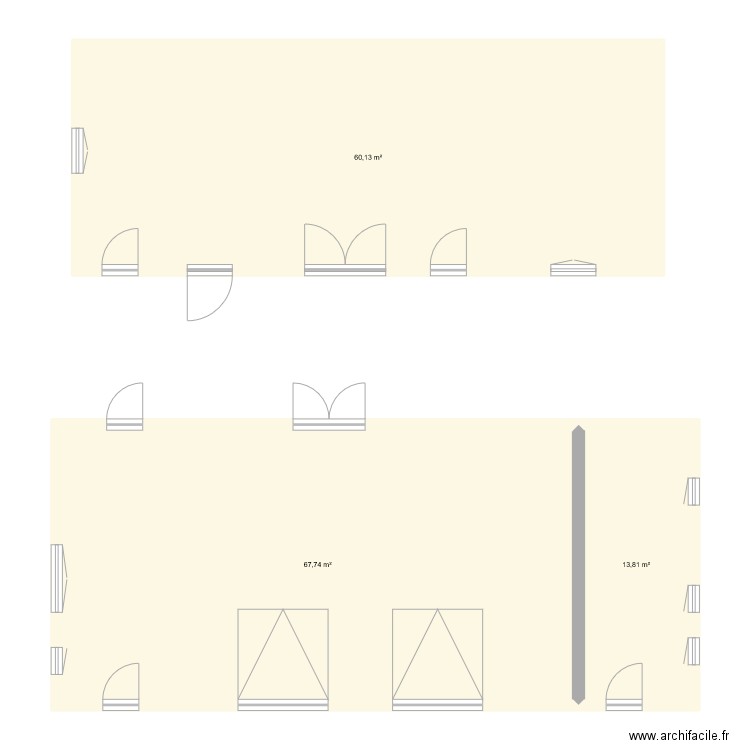 plan 3 d. Plan de 5 pièces et 285 m2