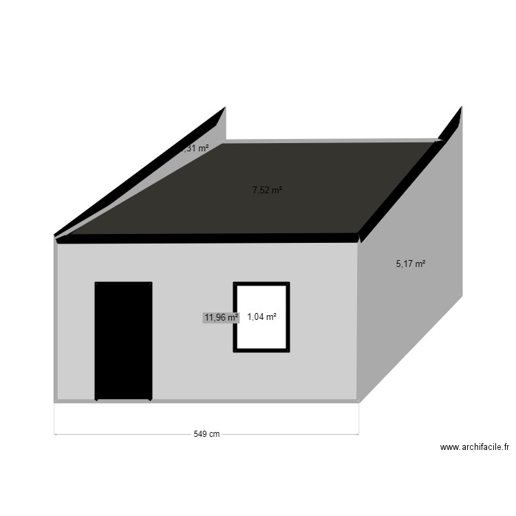 abri jardin dur. Plan de 6 pièces et 29 m2