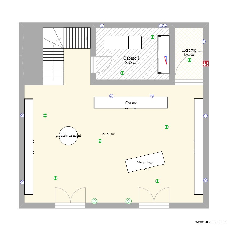 plan yves rocher. Plan de 3 pièces et 70 m2