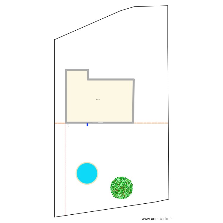 Piscine plan. Plan de 1 pièce et 94 m2