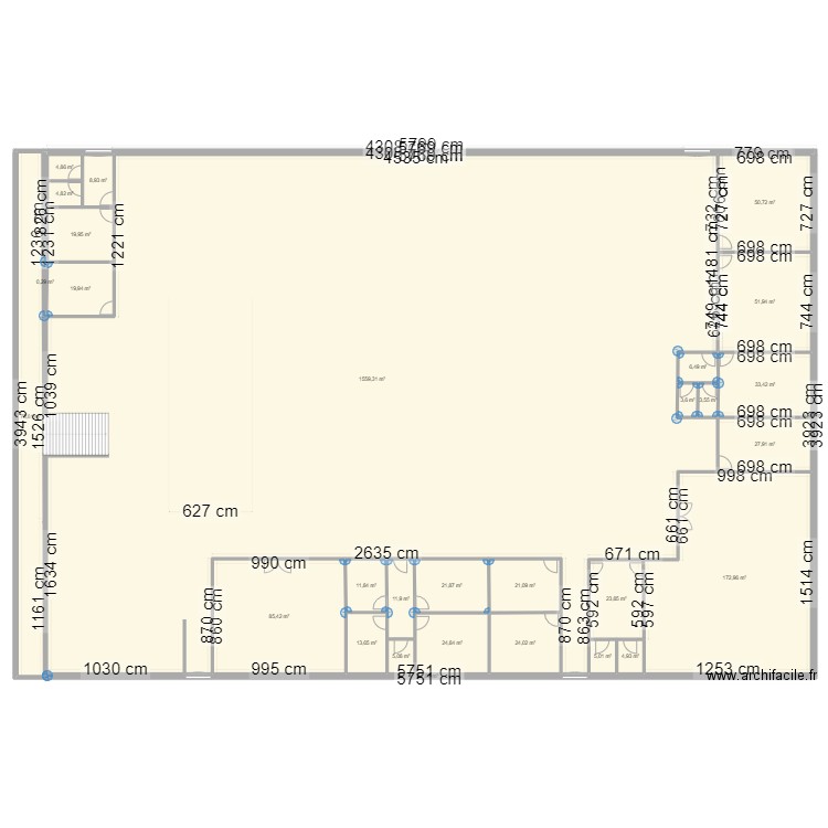 Plan Projet version finale. Plan de 31 pièces et 2299 m2