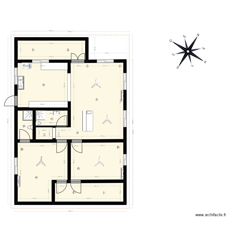 Maison individuelle VF modif 3. Plan de 8 pièces et 122 m2