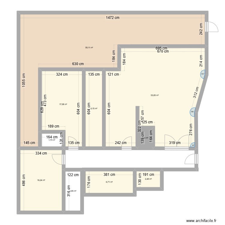 250331_Appart. Plan de 10 pièces et 171 m2