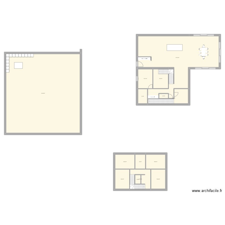 Plan 1. Plan de 14 pièces et 443 m2