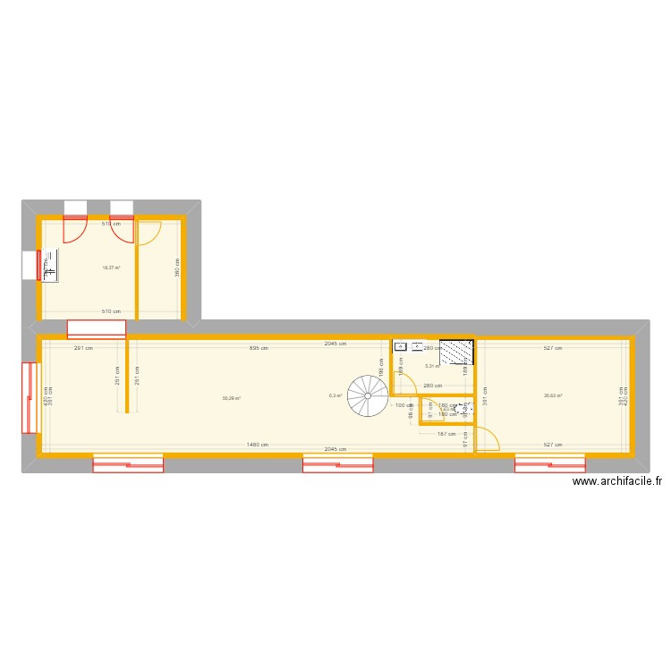 CHARLES-EDOUARD. Plan de 6 pièces et 182 m2