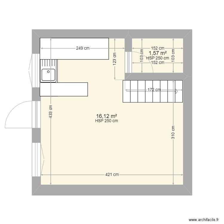 petite maison. Plan de 0 pièce et 0 m2