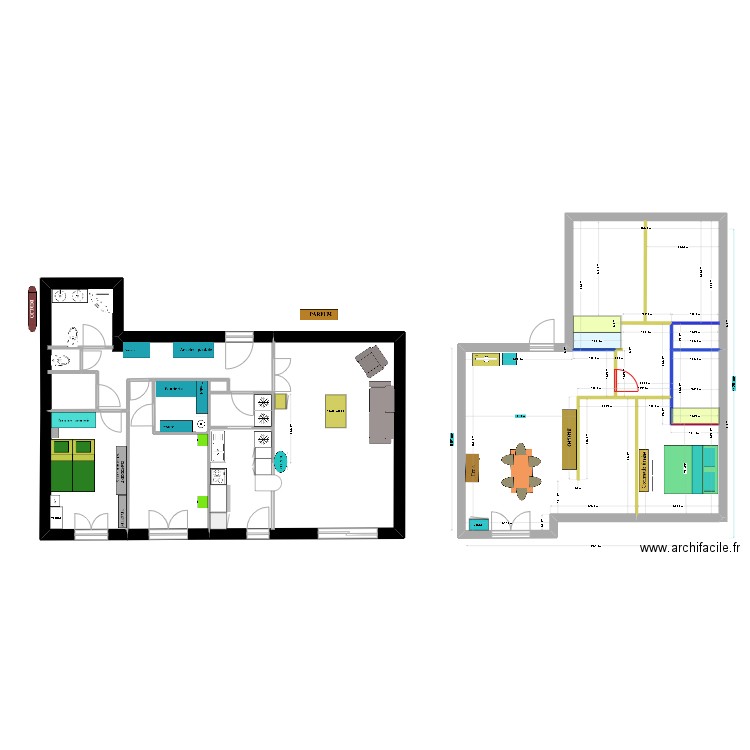 BELLEVILLE MEZE. Plan de 9 pièces et 169 m2