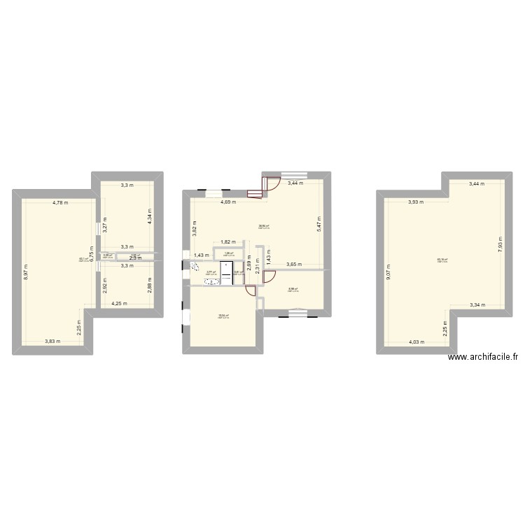 Maison. Plan de 10 pièces et 194 m2