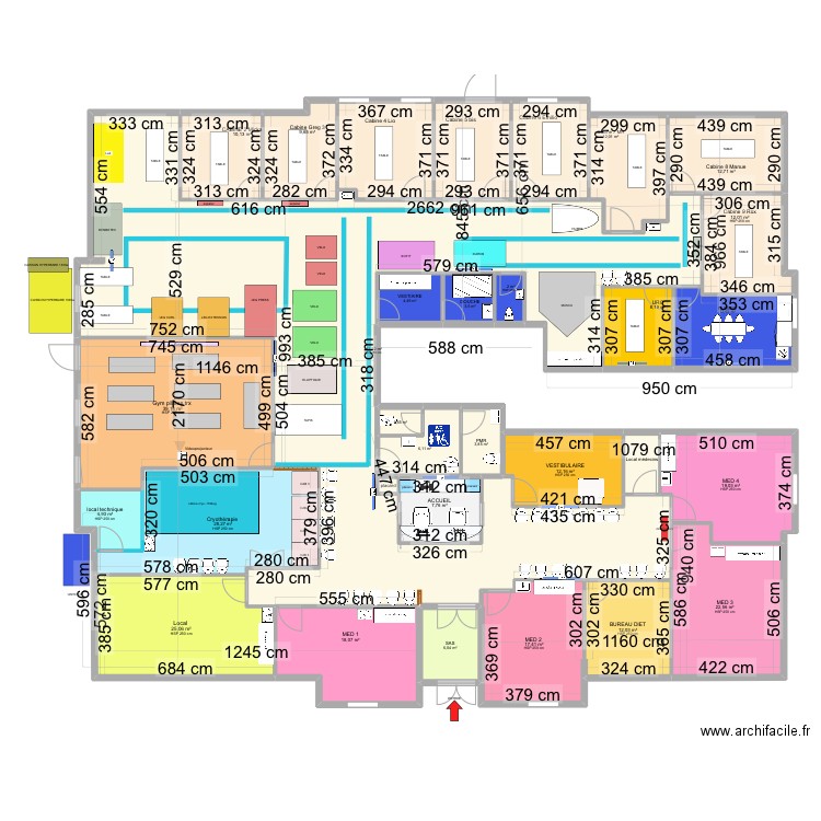 plan kinat 3.0. Plan de 31 pièces et 534 m2