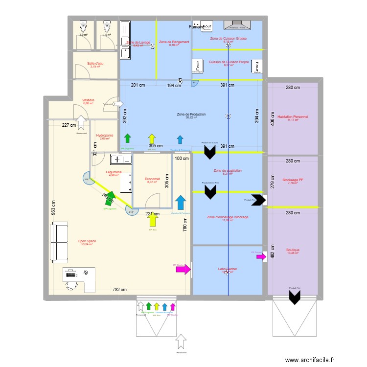 Plan Sidi Daoud etape 1. Plan de 19 pièces et 200 m2