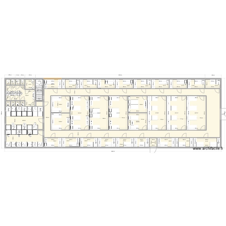 Grand Atelier atelier Gite 4. Plan de 44 pièces et 661 m2