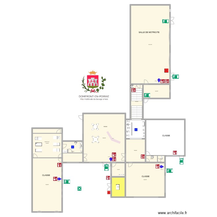 ECOLE MATERNELLE ST FRONT. Plan de 13 pièces et 446 m2