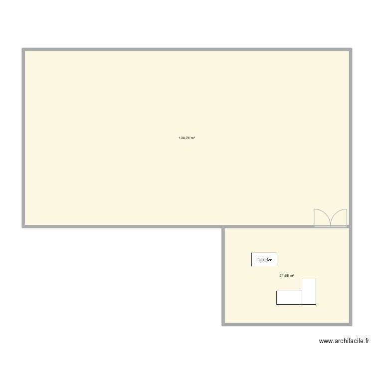 plan implantation 09/01/2025. Plan de 2 pièces et 126 m2