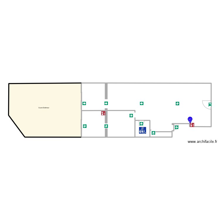 Restau. Plan de 1 pièce et 50 m2