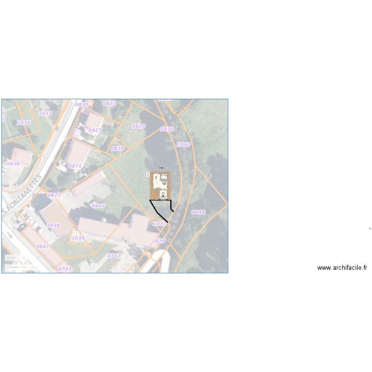 SEROT Geoportail. Plan de 9 pièces et 118 m2