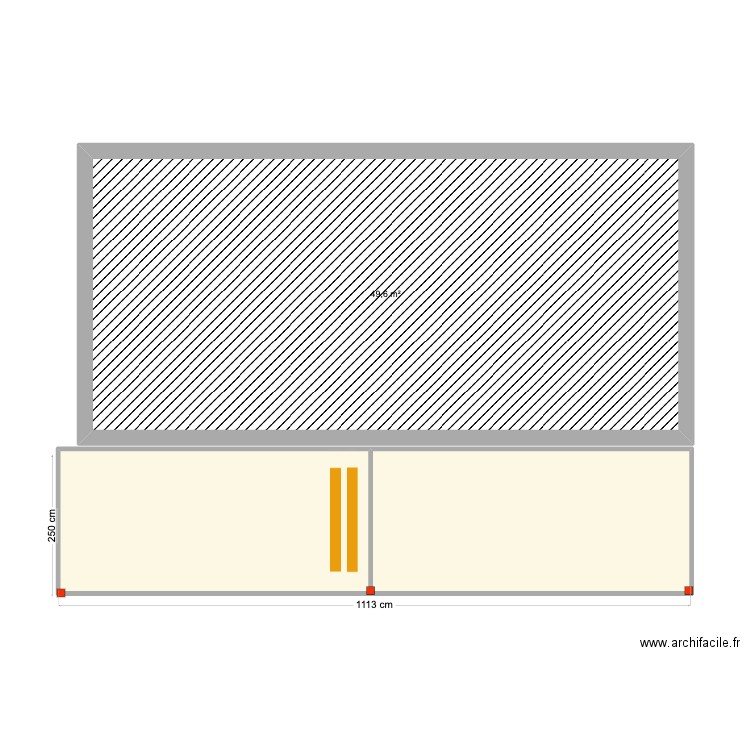 Pachi sighn. Plan de 3 pièces et 77 m2