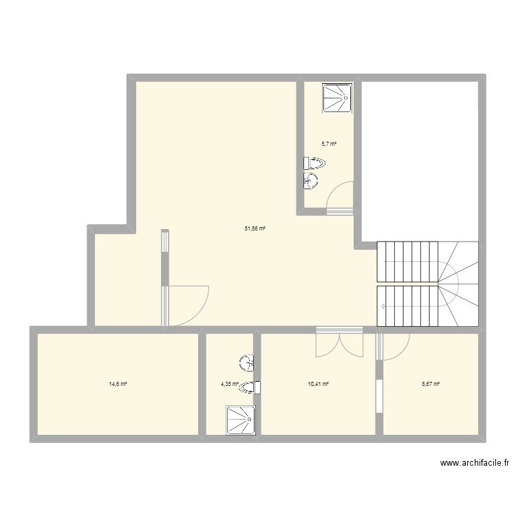 plan chez moi 1. Plan de 6 pièces et 96 m2