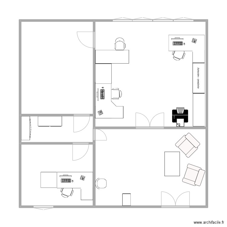 Rapport de stage. Plan de 5 pièces et 82 m2