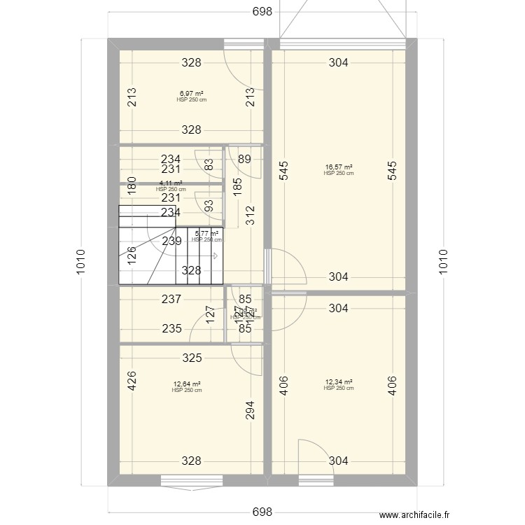 PEPINIERES - 16 - RDC . Plan de 7 pièces et 59 m2