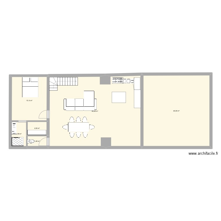 guignen. Plan de 6 pièces et 130 m2