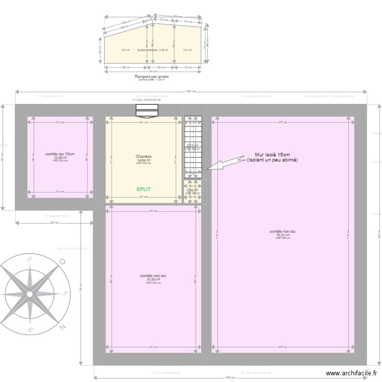 ML24011880 SOKOLOFF. Plan de 15 pièces et 264 m2