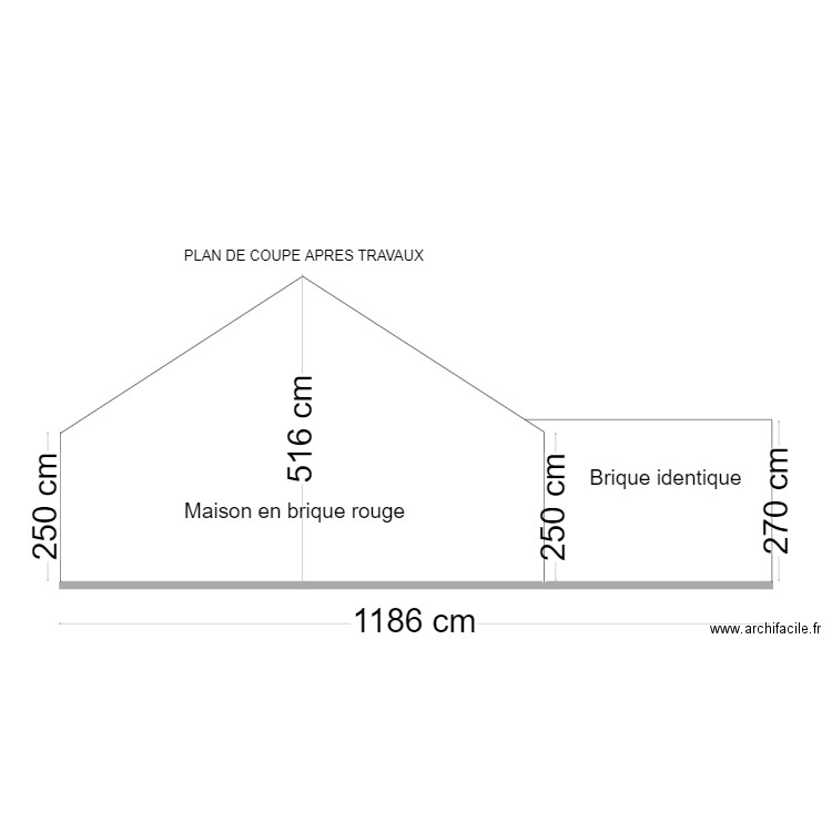 plan de coupe roost . Plan de 0 pièce et 0 m2