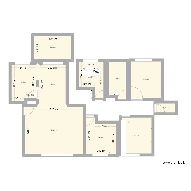 projet angalus . Plan de 10 pièces et 101 m2