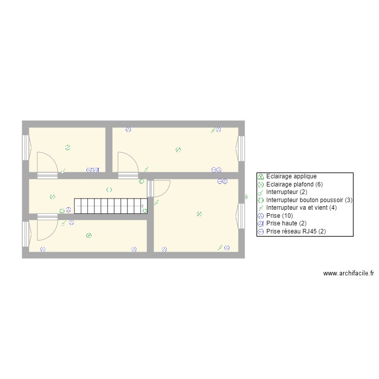 AURELIEN ETAGE. Plan de 5 pièces et 36 m2