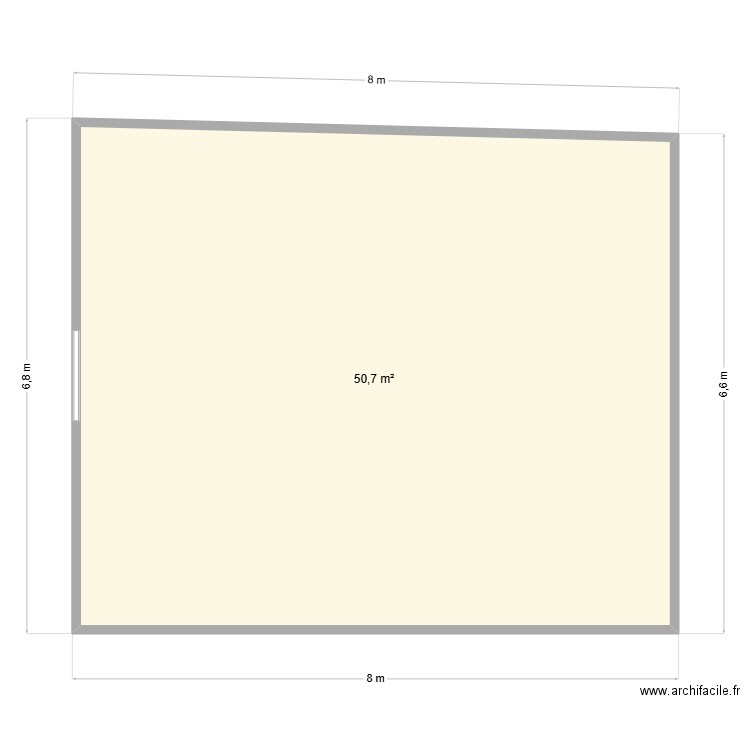 garage fanfan. Plan de 1 pièce et 51 m2