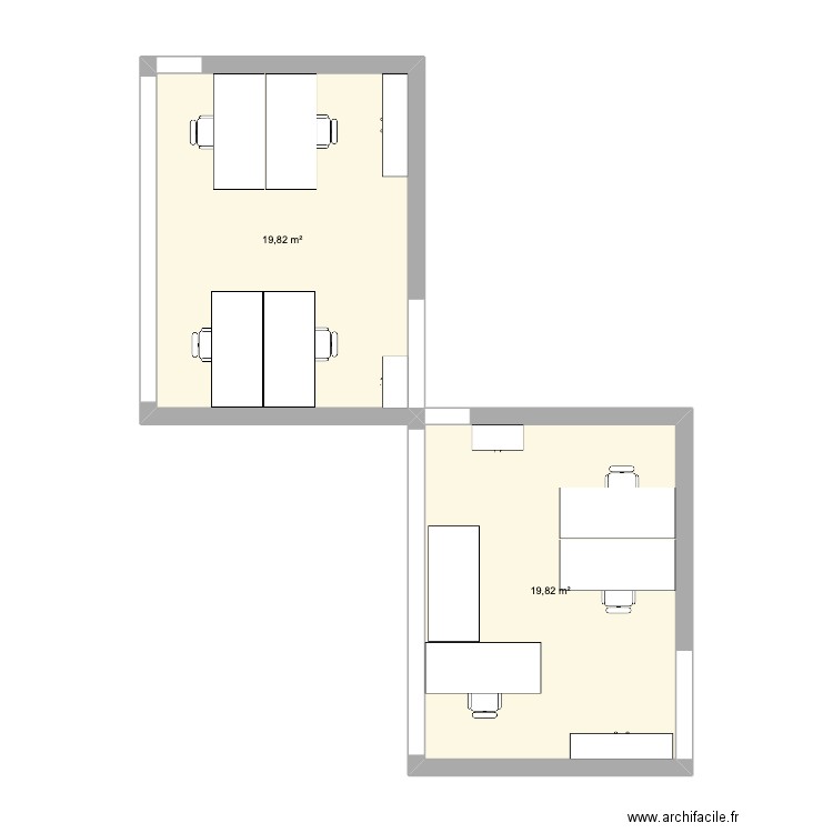 LOMBARDI. Plan de 2 pièces et 40 m2