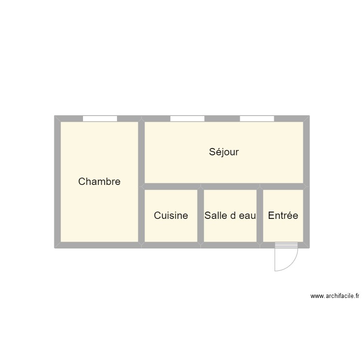 2410 ST JAMES. Plan de 5 pièces et 8 m2