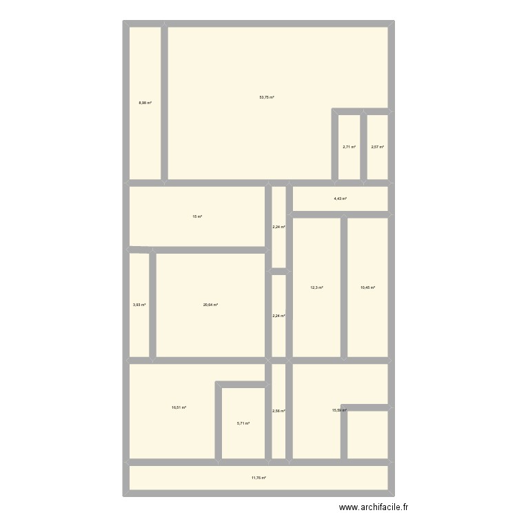 plan magasin. Plan de 18 pièces et 191 m2