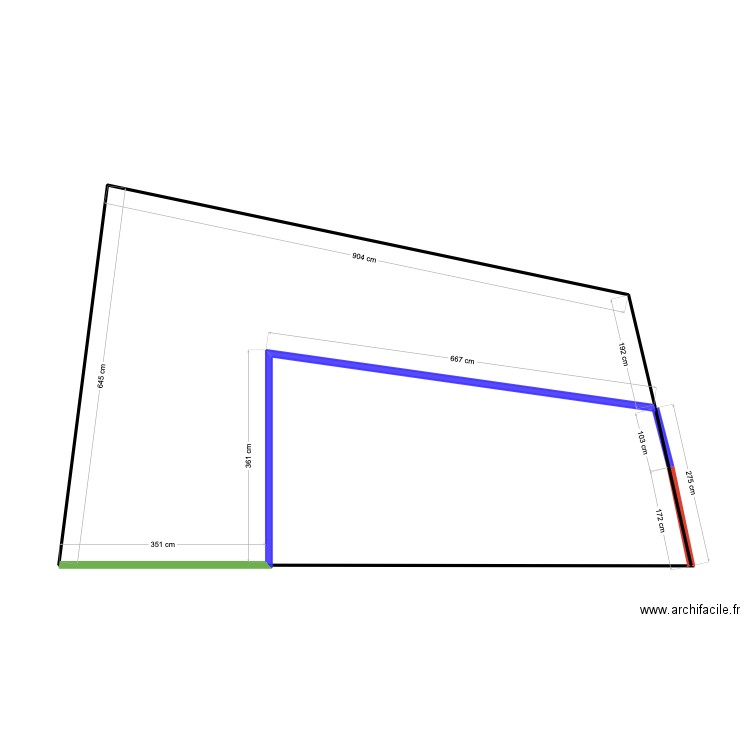 Terrasse KR56. Plan de 2 pièces et 32 m2