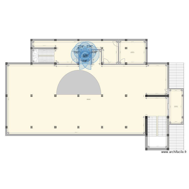 Mosque Bin el-Ouidane. Plan de 4 pièces et 503 m2