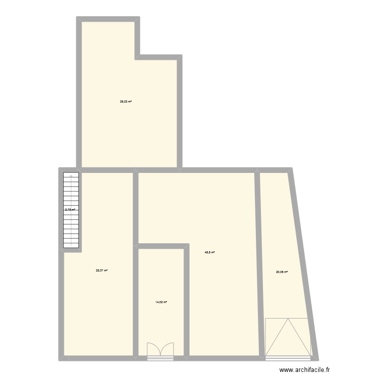 Courrières. Plan de 6 pièces et 149 m2