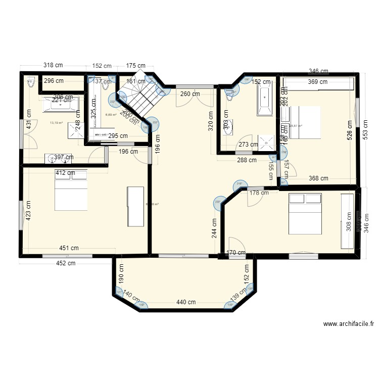 Chemin Revule Divonne Etage. Plan de 4 pièces et 127 m2