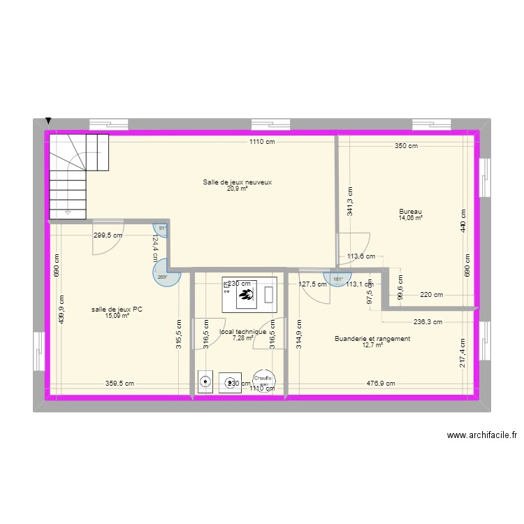 maison levis 02. Plan de 5 pièces et 126 m2