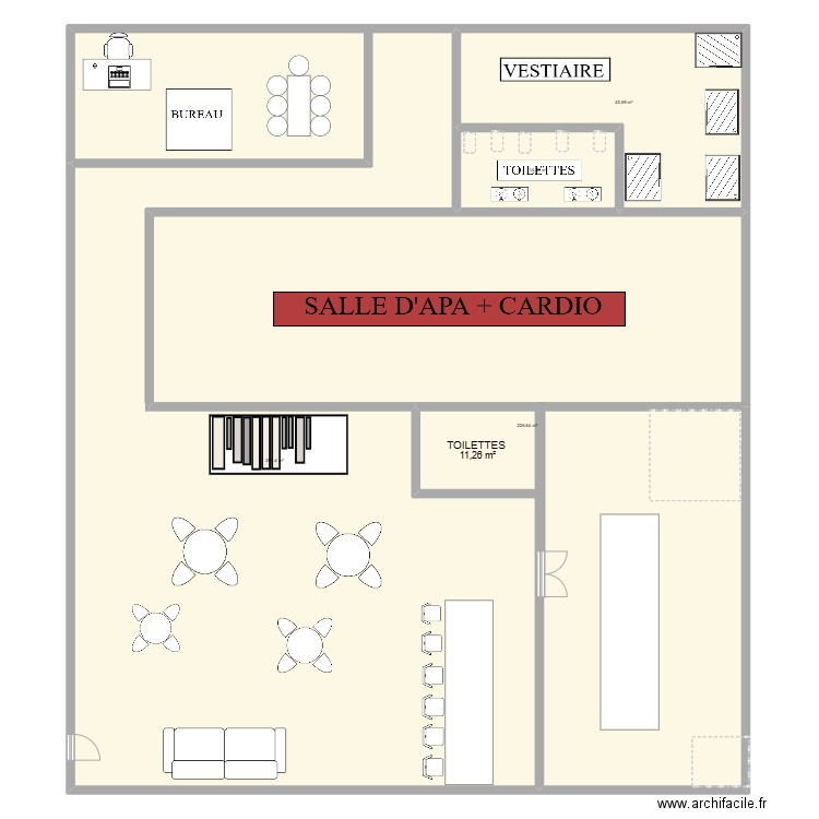 APA et Saveurs en Jeux. Plan de 5 pièces et 589 m2