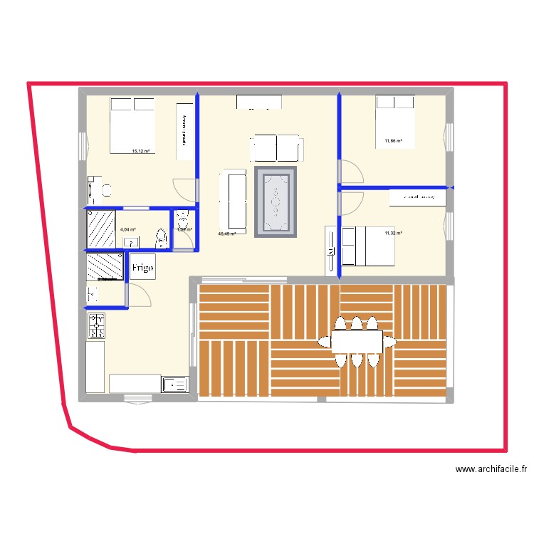 MAISON Trang & . Plan de 7 pièces et 93 m2