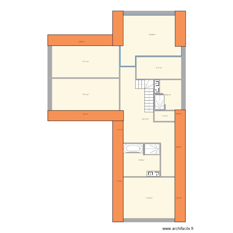 breviaire 3. Plan de 23 pièces et 289 m2