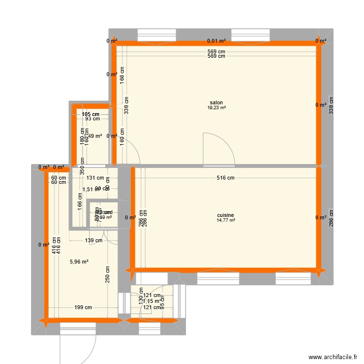 jean marc. Plan de 18 pièces et 45 m2