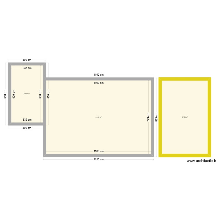 maison. Plan de 3 pièces et 142 m2