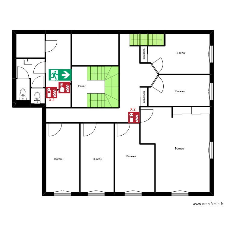 ARS 44 belsunce MS rdc. Plan de 16 pièces et 133 m2